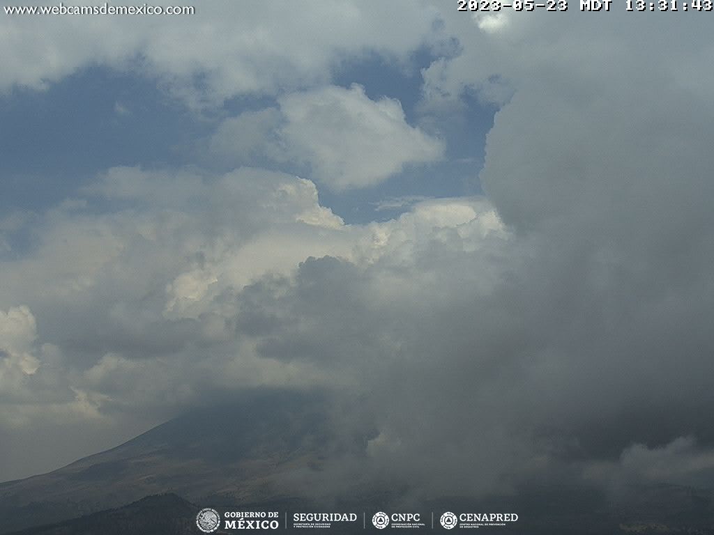Actualización de actividad del Popocatépetl