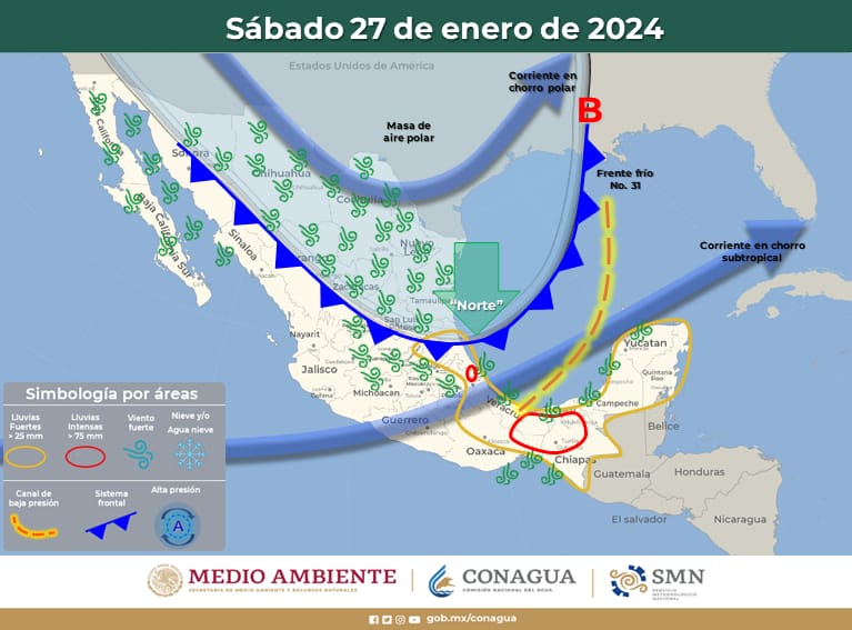 Frente frío número 31 influenciará a Quintana Roo durante el fin de semana: COEPROC