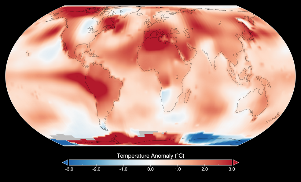 2023 fue el año más caluroso desde que hay registros: Nasa