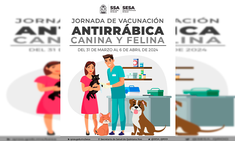 Se fortalece estrategia de prevención y campaña antirrábica en Quintana Roo
