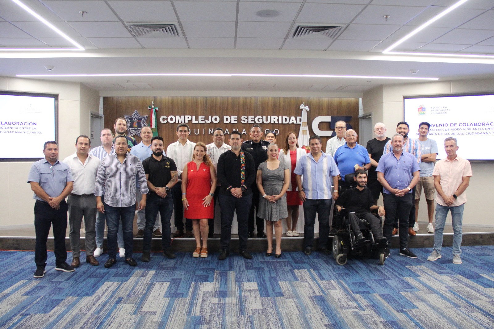 Fortalecen videovigilancia en Cancún con firma de convenio entre la SSC Q. Roo y la CANIRAC