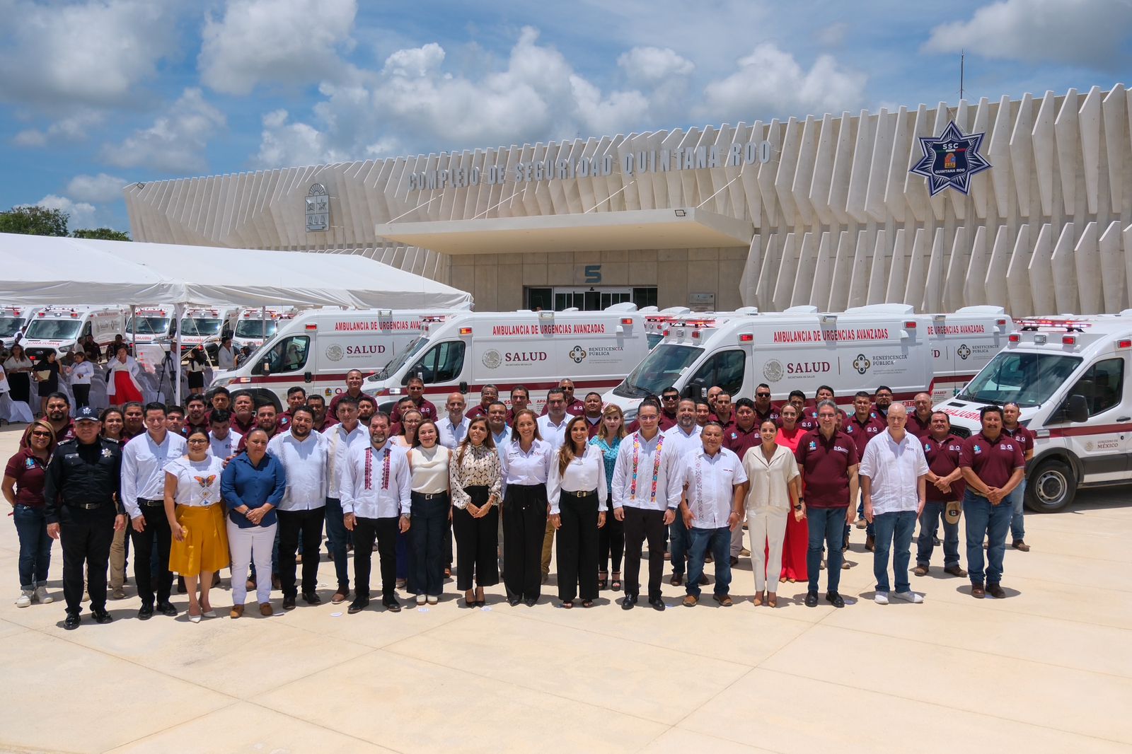 Reciben 31 ambulancias de urgencias y cuidados intensivos para fortalecer la atención pre hospitalaria en Quintana Roo