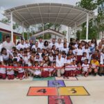 Inauguran Arco Techo en preescolar “Hermenegildo Galeana” en Paraíso Maya